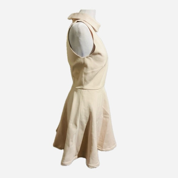 C/MEO Collective Nude Blush Elegant fit & flareHalter Mini Dress XS - Picture 3 of 5